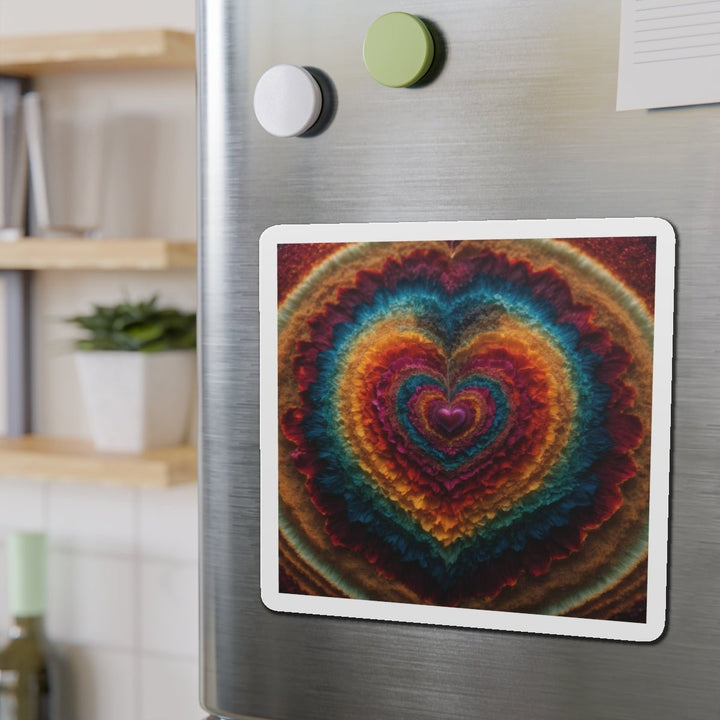 Vibrant Heart Layers - Die-cut Magnet - Home Decor - g(0D·IO) - 6 × 6" - Die-Cut - 1 pc