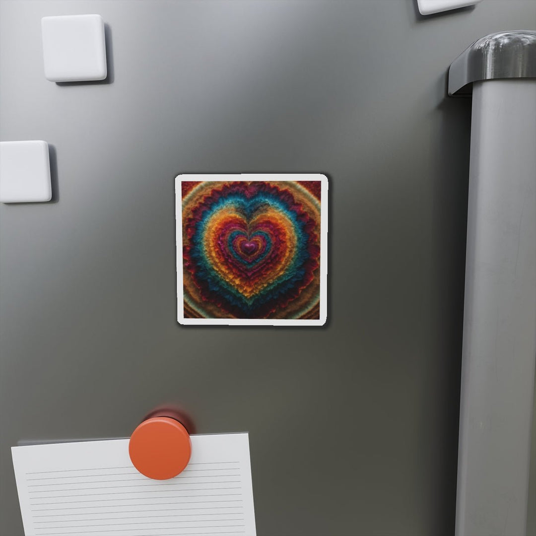 Vibrant Heart Layers - Die-cut Magnet - Home Decor - g(0D·IO) - 6 × 6" - Die-Cut - 1 pc