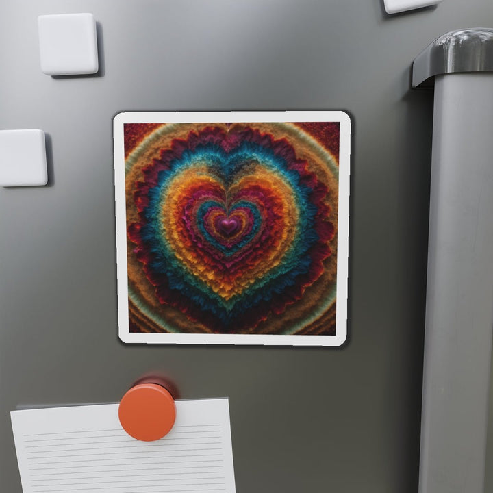 Vibrant Heart Layers - Die-cut Magnet - Home Decor - g(0D·IO) - 6 × 6" - Die-Cut - 1 pc