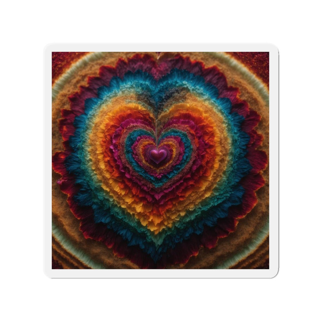 Vibrant Heart Layers - Die-cut Magnet - Home Decor - g(0D·IO) - 4" x 4" - Die-Cut - 1 pc
