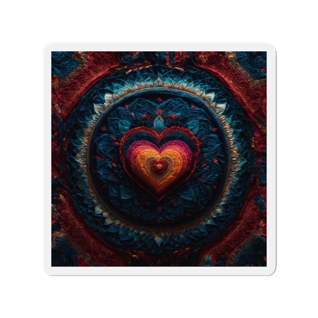 Vibrant Heart Layers - Die-cut Magnet - Home Decor - g(0D·IO) - 3" x 3" - Die-Cut - 1 pc