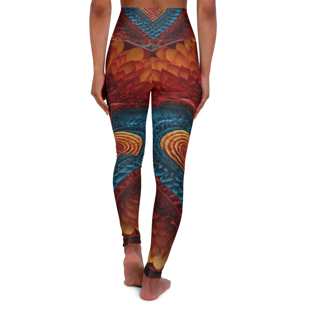 Vibrant Heart Layers - High Waisted AOP Yoga Leggings - All Over Prints - g(0D·IO) - XS - -