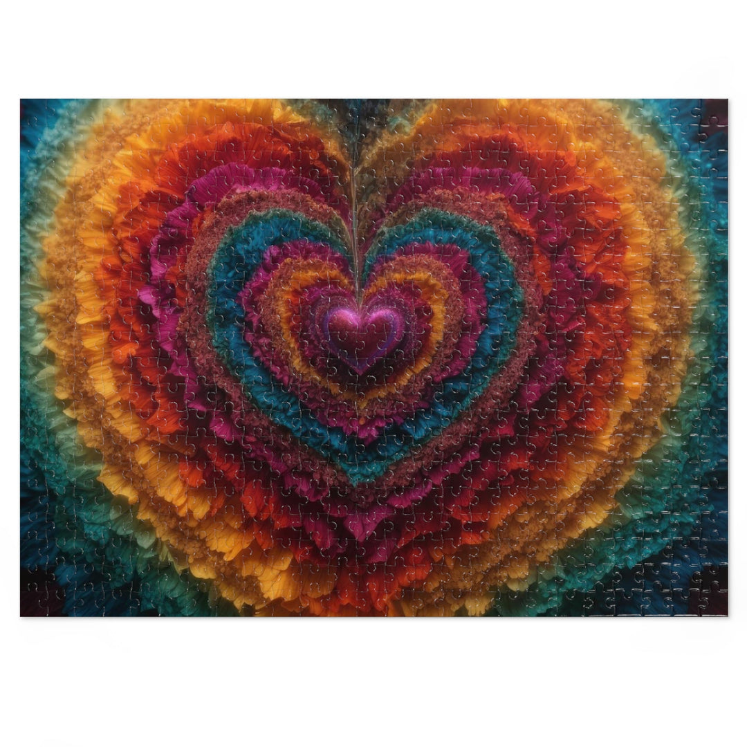 Vibrant Heart Layers - Jigsaw Puzzle (100, 252, 500, 1000 pieces) - Puzzle - g(0D·IO) - 20.5" × 15" (500 pcs) - -