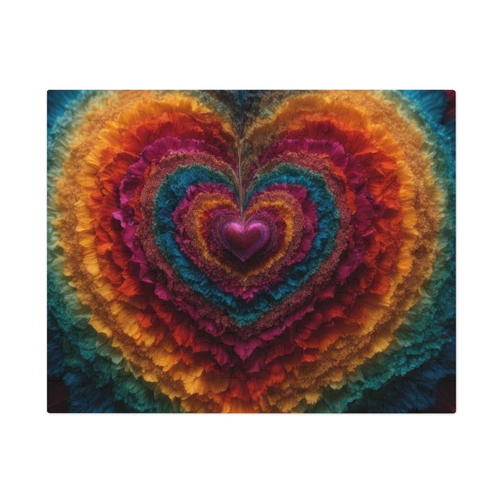 Vibrant Heart Layers - Jigsaw Puzzle (100, 252, 500, 1000 pieces) - Puzzle - g(0D·IO) - 9.6" × 8" (110 pcs) - -