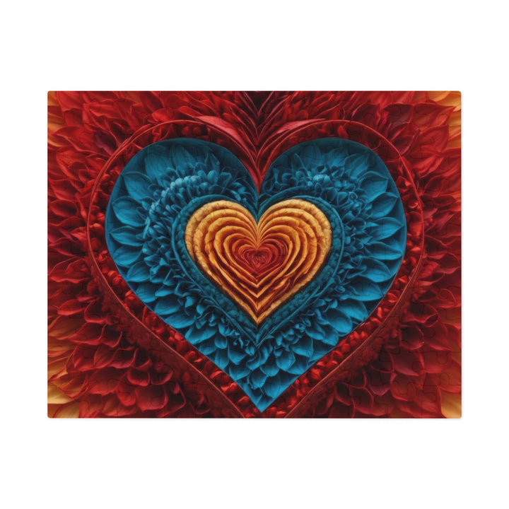 Vibrant Heart Layers - Jigsaw Puzzle (100, 252, 500, 1000 pieces) - Puzzle - g(0D·IO) - 9.6" × 8" (110 pcs) - -