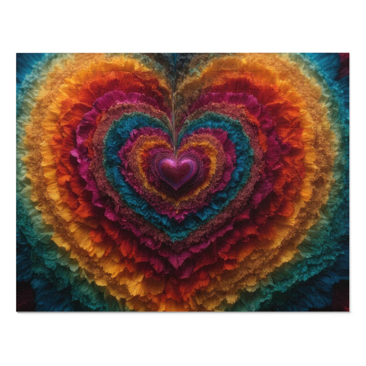 Vibrant Heart Layers - Jigsaw Puzzle (100, 252, 500, 1000 pieces) - Puzzle - g(0D·IO) - 14" × 11" (252 pcs) - -