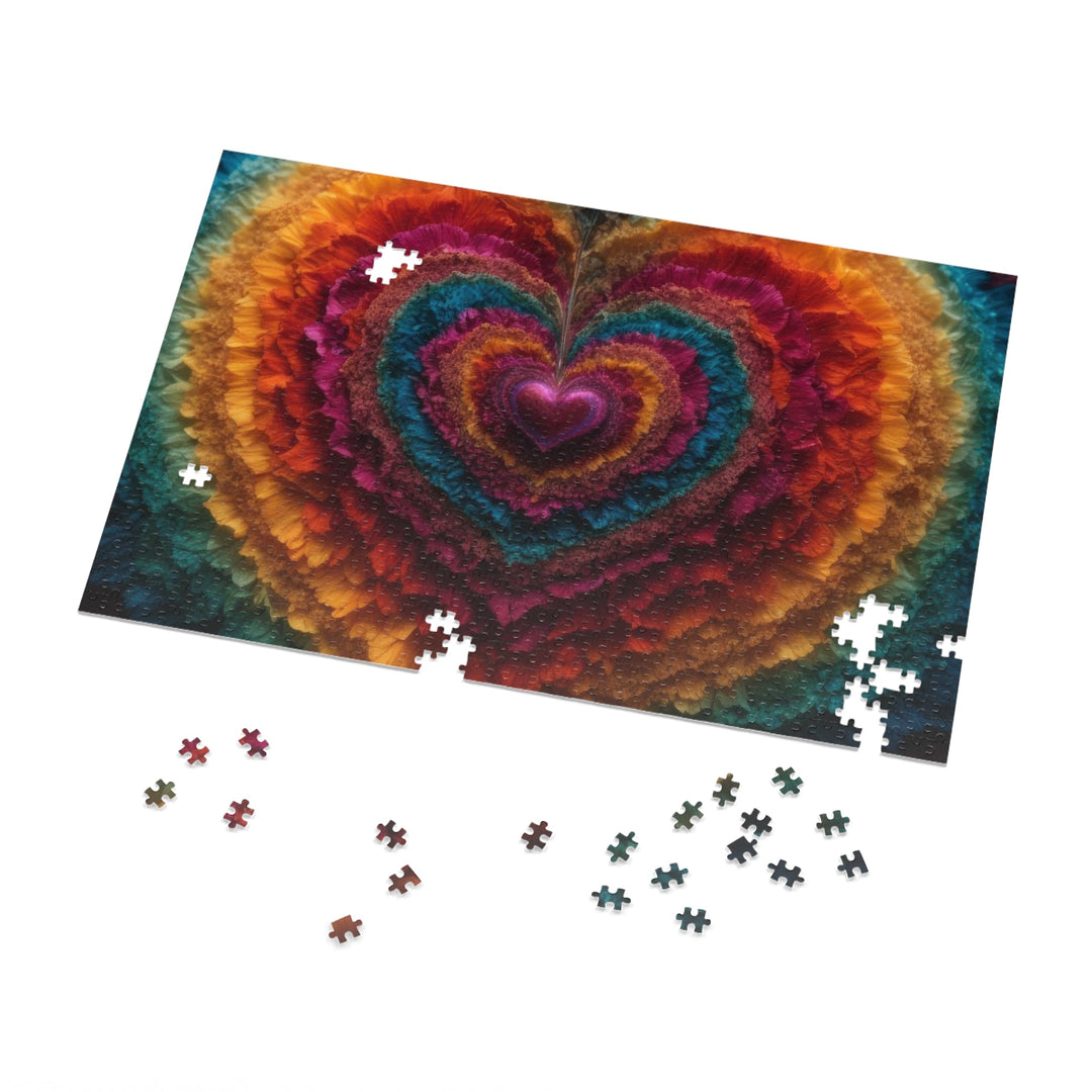 Vibrant Heart Layers - Jigsaw Puzzle (100, 252, 500, 1000 pieces) - Puzzle - g(0D·IO) - 29.25" × 19.75" (1000 pcs) - -