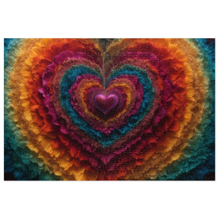 Vibrant Heart Layers - Jigsaw Puzzle (100, 252, 500, 1000 pieces) - Puzzle - g(0D·IO) - 29.25" × 19.75" (1000 pcs) - -