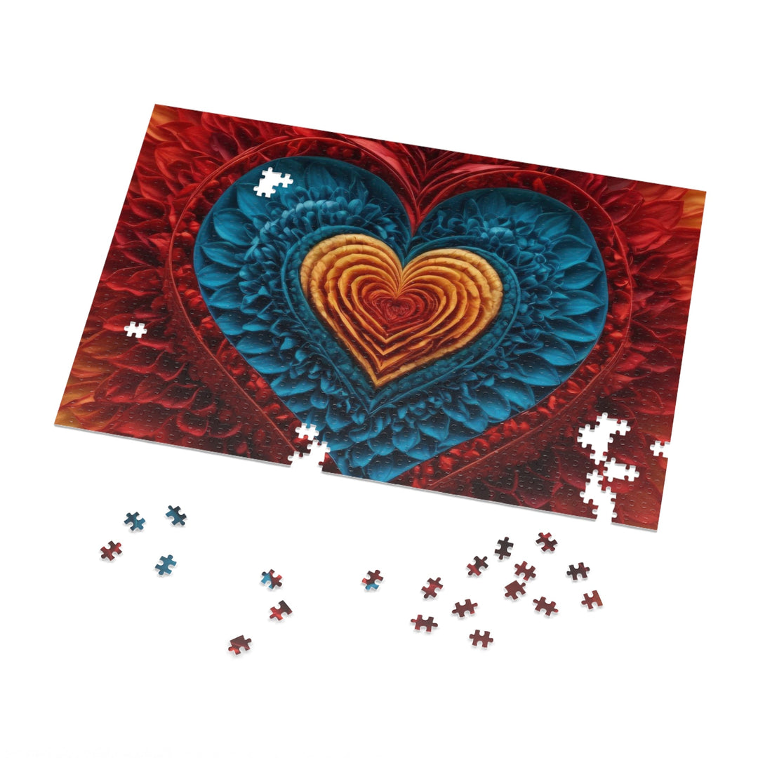 Vibrant Heart Layers - Jigsaw Puzzle (100, 252, 500, 1000 pieces) - Puzzle - g(0D·IO) - 29.25" × 19.75" (1000 pcs) - -