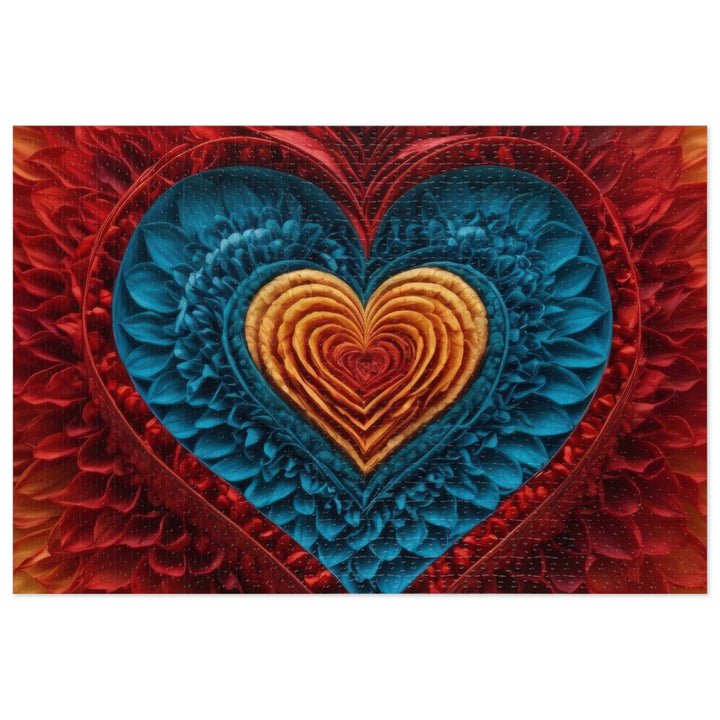 Vibrant Heart Layers - Jigsaw Puzzle (100, 252, 500, 1000 pieces) - Puzzle - g(0D·IO) - 29.25" × 19.75" (1000 pcs) - -