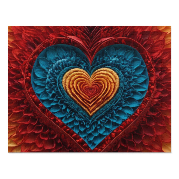 Vibrant Heart Layers - Jigsaw Puzzle (100, 252, 500, 1000 pieces) - Puzzle - g(0D·IO) - 14" × 11" (252 pcs) - -