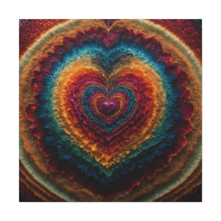 Vibrant Heart Layers - Matte Canvas Print 1.25" - Canvas - g(0D·IO) - 36" x 36" - 1.25" -