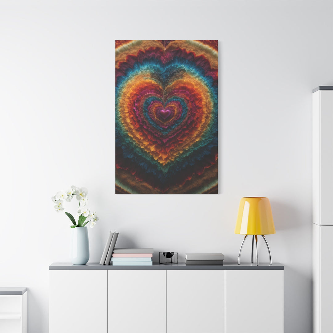 Vibrant Heart Layers - Matte Canvas Print 1.25" - Canvas - g(0D·IO) - 36" x 36" - 1.25" -