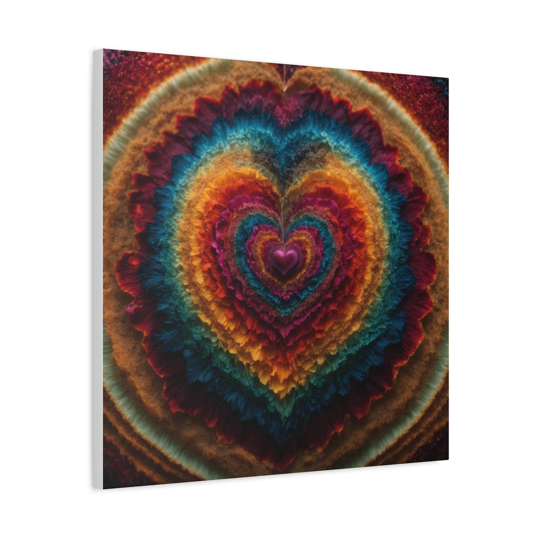 Vibrant Heart Layers - Matte Canvas Print 1.25" - Canvas - g(0D·IO) - 36" x 36" - 1.25" -