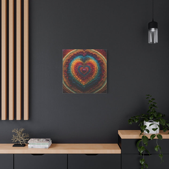 Vibrant Heart Layers - Matte Canvas Print 1.25" - Canvas - g(0D·IO) - 36" x 36" - 1.25" -