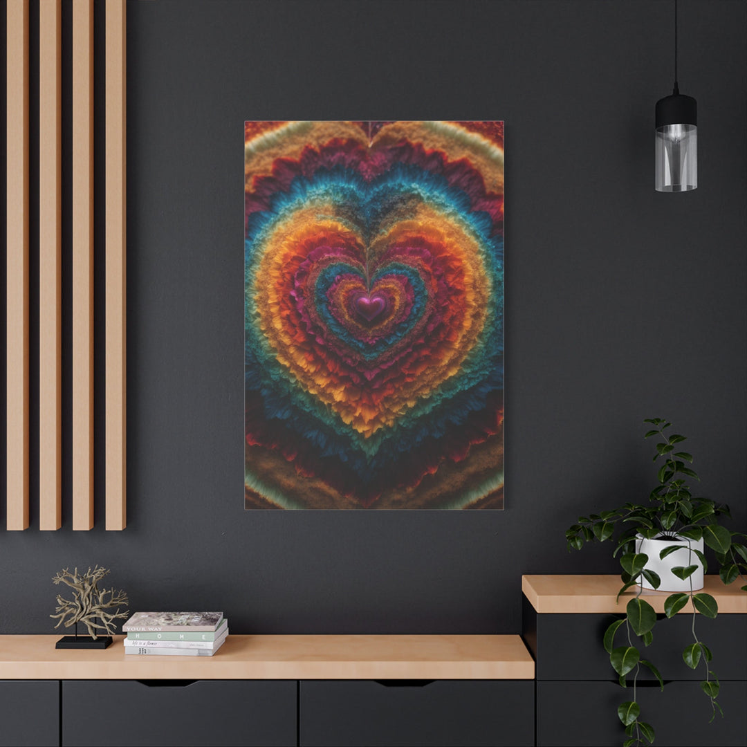 Vibrant Heart Layers - Matte Canvas Print 1.25" - Canvas - g(0D·IO) - 36" x 36" - 1.25" -