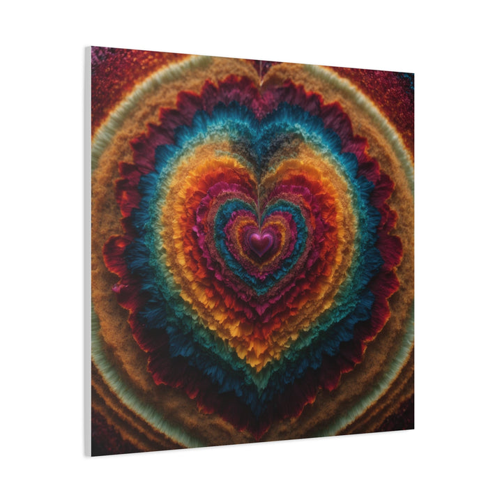 Vibrant Heart Layers - Matte Canvas Print 1.25" - Canvas - g(0D·IO) - 36" x 36" - 1.25" -