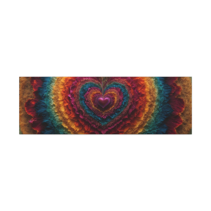 Vibrant Heart Layers - Matte Canvas Print 1.25" - Canvas - g(0D·IO) - 60" x 20" (Horizontal) - 1.25" -