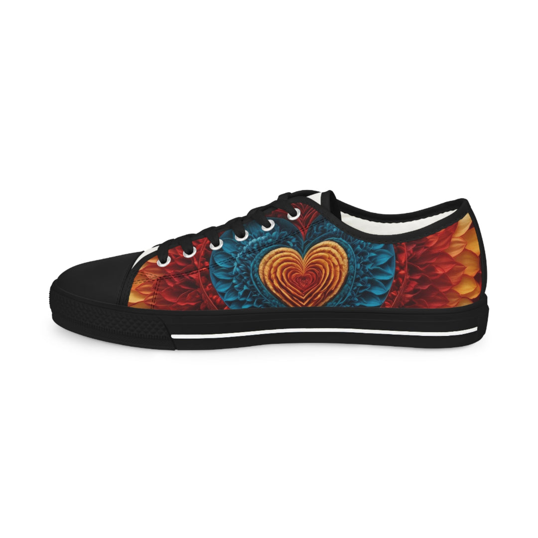 Vibrant Heart Layers - Men's Lowtop Sneakers - Shoes - g(0D·IO) - US 5 - Black sole -