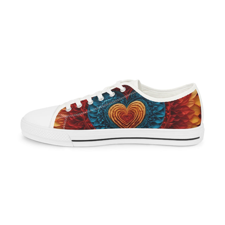 Vibrant Heart Layers - Men's Lowtop Sneakers - Shoes - g(0D·IO) - US 5 - Black sole -