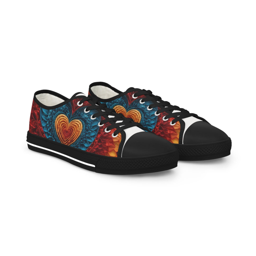 Vibrant Heart Layers - Men's Lowtop Sneakers - Shoes - g(0D·IO) - US 5 - Black sole -