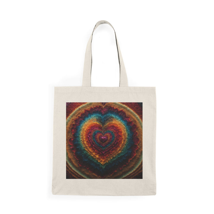 Vibrant Heart Layers - Natural Tote Bag - Bags - g(0D·IO) - 15" x 16" - Natural -