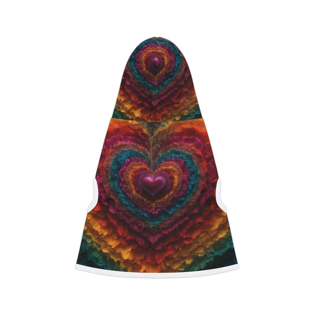 Vibrant Heart Layers - Pet Hoodie - Pets - g(0D·IO) - XXS - Black Rib -