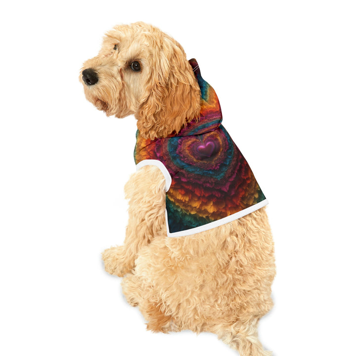 Vibrant Heart Layers - Pet Hoodie - Pets - g(0D·IO) - XXS - Black Rib -