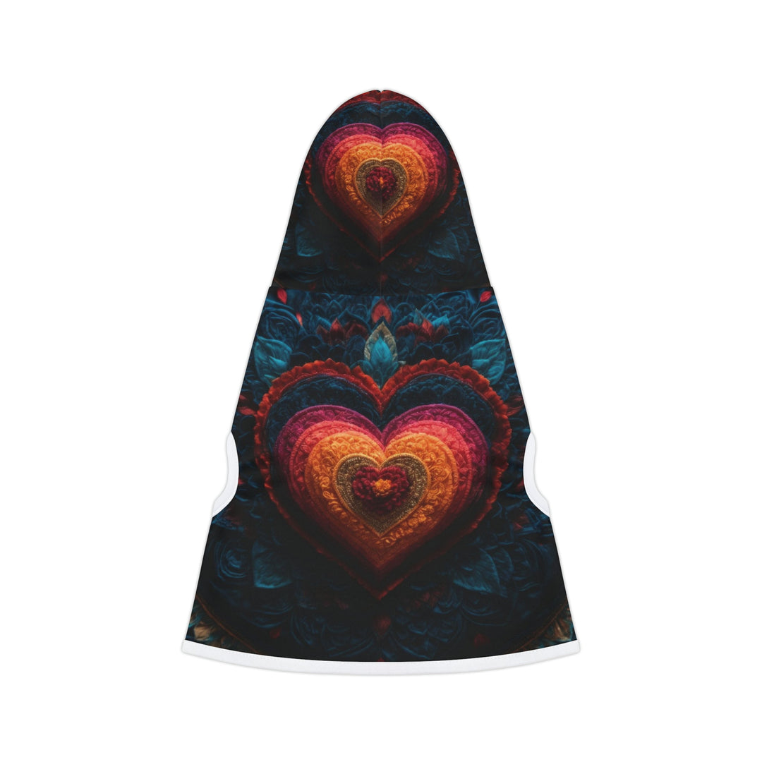 Vibrant Heart Layers - Pet Hoodie - Pets - g(0D·IO) - XXS - Black Rib -