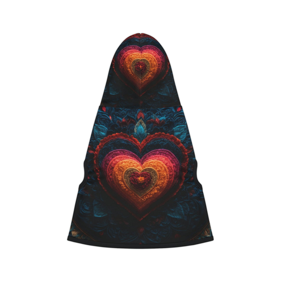 Vibrant Heart Layers - Pet Hoodie - Pets - g(0D·IO) - XXS - Black Rib -