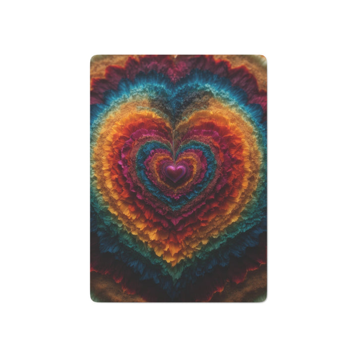 Vibrant Heart Layers - Poker Cards - Paper products - g(0D·IO) - 2.47" x 3.47" - White - Semi Glossy