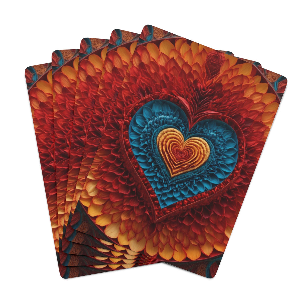 Vibrant Heart Layers - Poker Cards - Paper products - g(0D·IO) - 2.47" x 3.47" - White - Semi Glossy