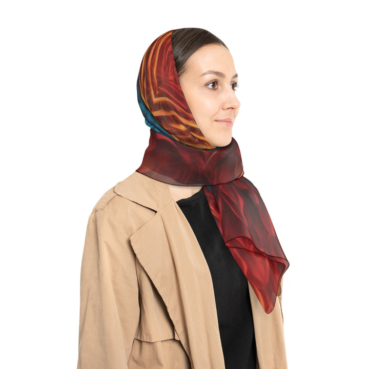 Vibrant Heart Layers - Poly Scarf - Accessories - g(0D·IO) - Poly chiffon - 50" × 50" -