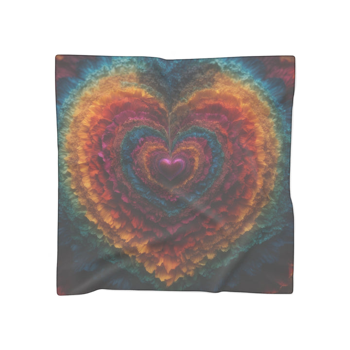 Vibrant Heart Layers - Poly Scarf - Accessories - g(0D·IO) - Poly voile - 50" × 50" -