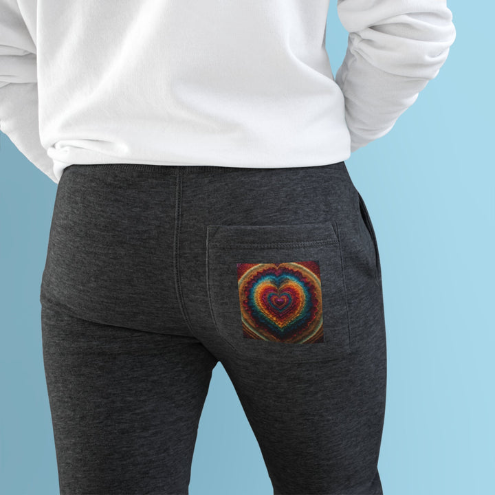 Vibrant Heart Layers - Premium Fleece Joggers - Trousers - g(0D·IO) - Charcoal Heather - M -