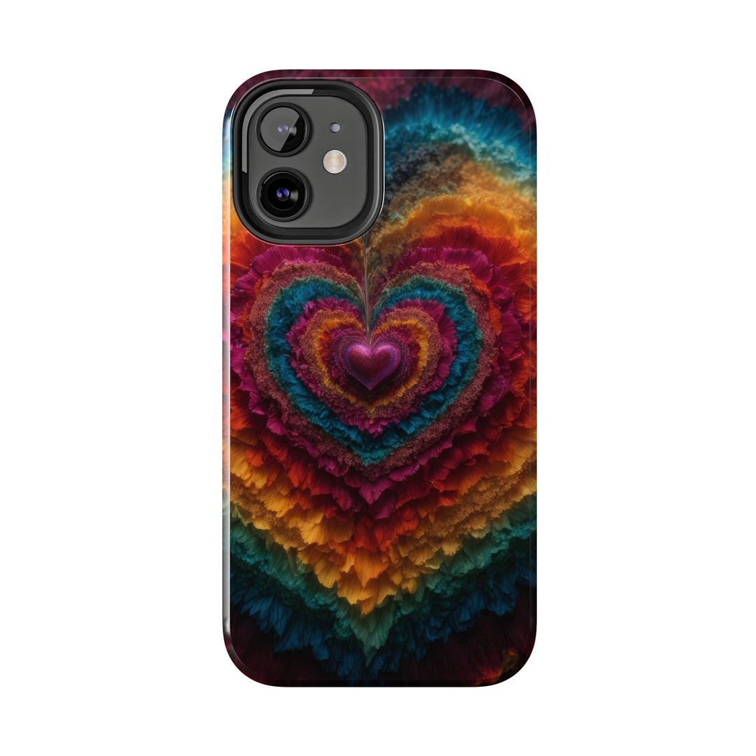 Vibrant Heart Layers - Tough Phone Case - Phone Case - g(0D·IO) - iPhone 13 Mini - -