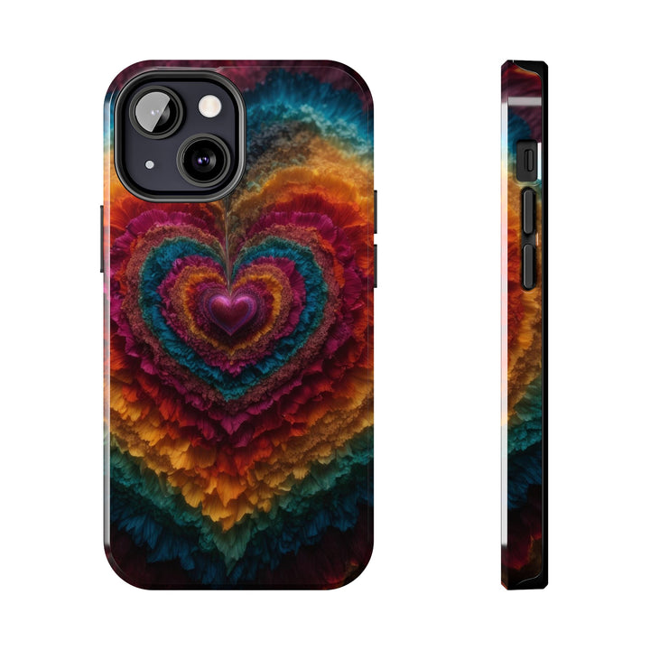 Vibrant Heart Layers - Tough Phone Case - Phone Case - g(0D·IO) - iPhone 13 Mini - -