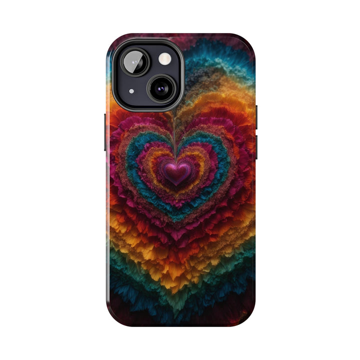 Vibrant Heart Layers - Tough Phone Case - Phone Case - g(0D·IO) - iPhone 13 Mini - -