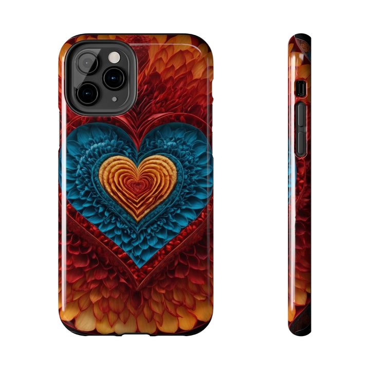 Vibrant Heart Layers - Tough Phone Case - Phone Case - g(0D·IO) - iPhone 11 Pro - -