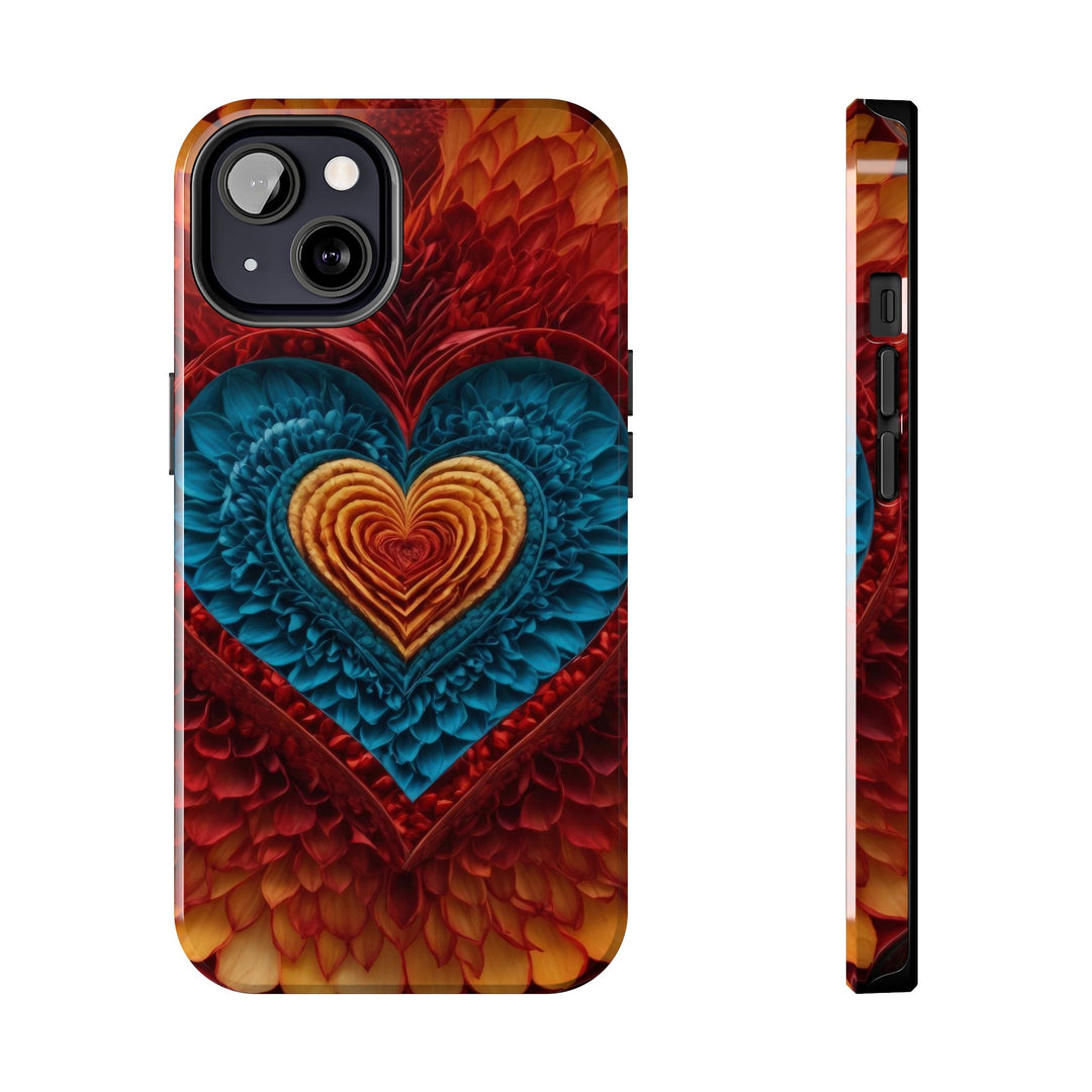 Vibrant Heart Layers - Tough Phone Case - Phone Case - g(0D·IO) - iPhone 13 - -