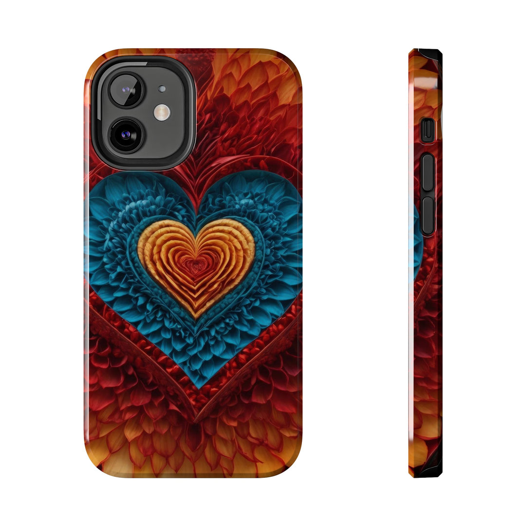 Vibrant Heart Layers - Tough Phone Case - Phone Case - g(0D·IO) - iPhone 12 Mini - -