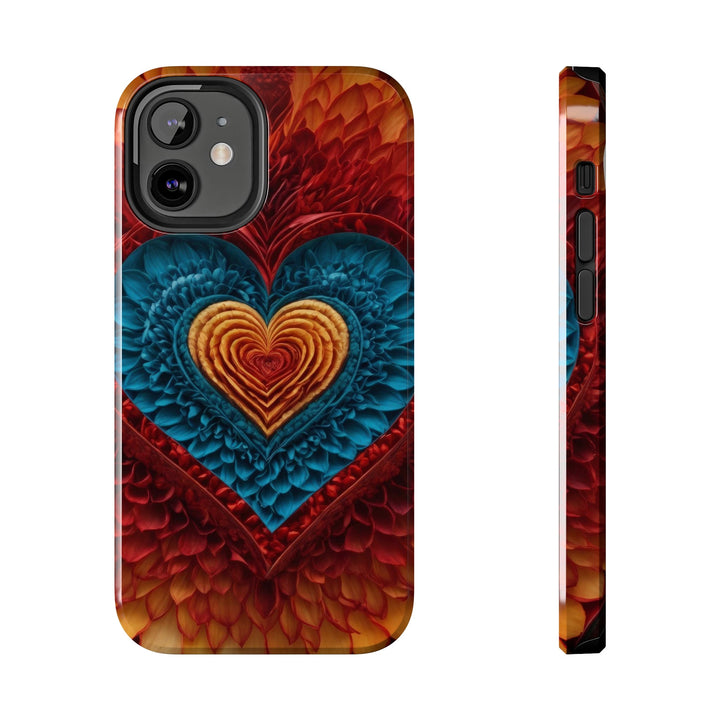 Vibrant Heart Layers - Tough Phone Case - Phone Case - g(0D·IO) - iPhone 12 Mini - -