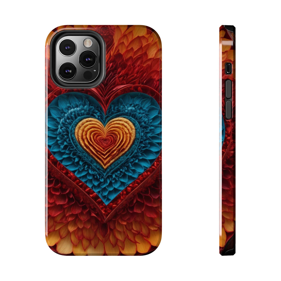 Vibrant Heart Layers - Tough Phone Case - Phone Case - g(0D·IO) - iPhone 12 Pro - -