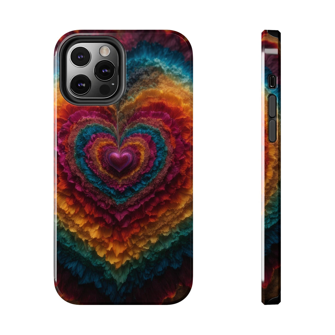 Vibrant Heart Layers - Tough Phone Case - Phone Case - g(0D·IO) - iPhone 12 Pro - -