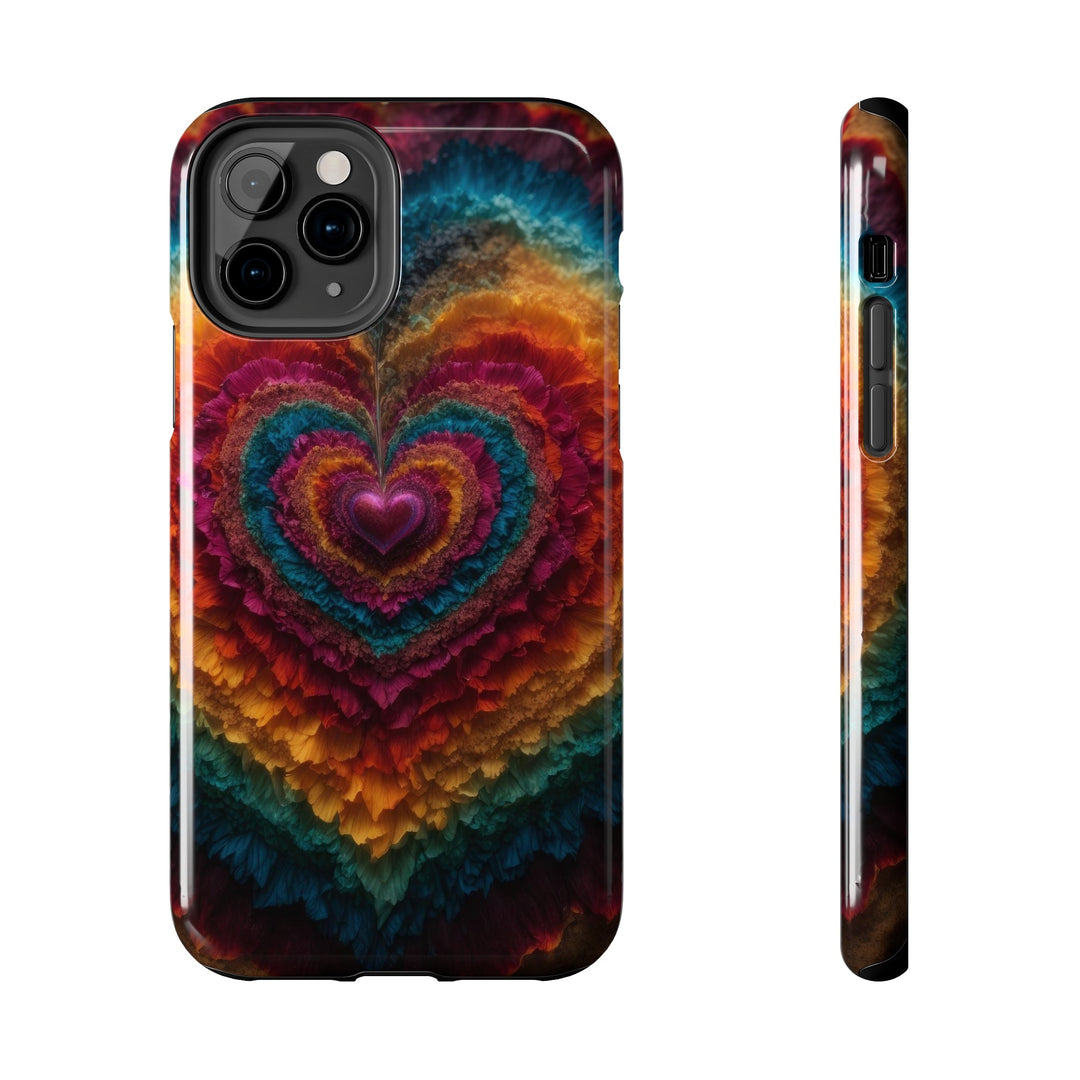 Vibrant Heart Layers - Tough Phone Case - Phone Case - g(0D·IO) - iPhone 11 Pro - -