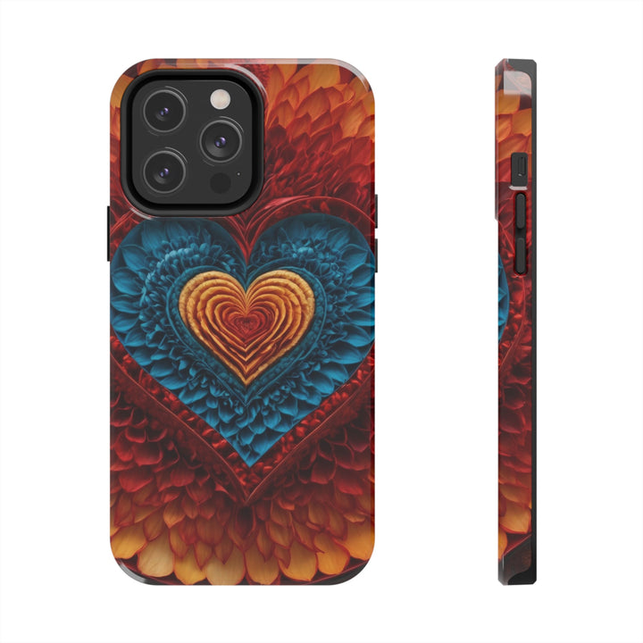 Vibrant Heart Layers - Tough Phone Case - Phone Case - g(0D·IO) - iPhone 14 Pro Max - -