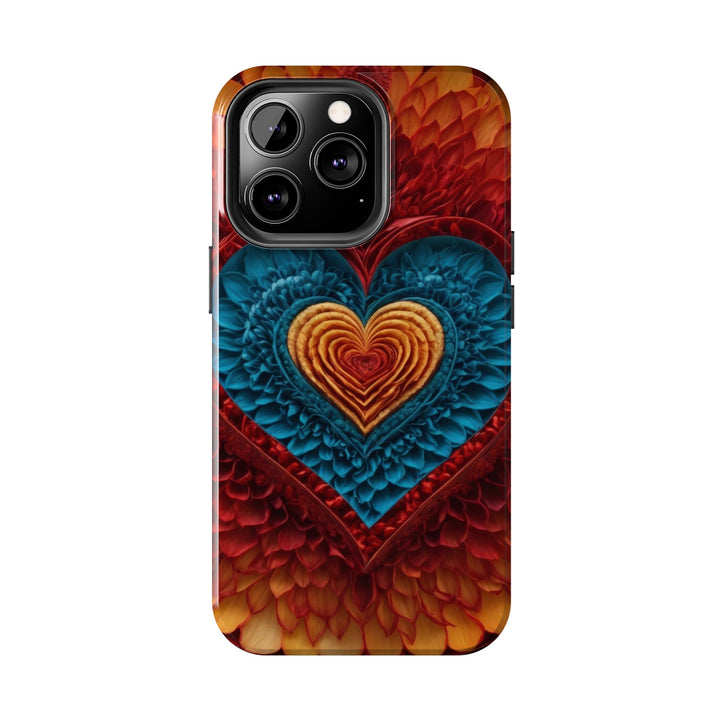 Vibrant Heart Layers - Tough Phone Case - Phone Case - g(0D·IO) - iPhone 13 Mini - -