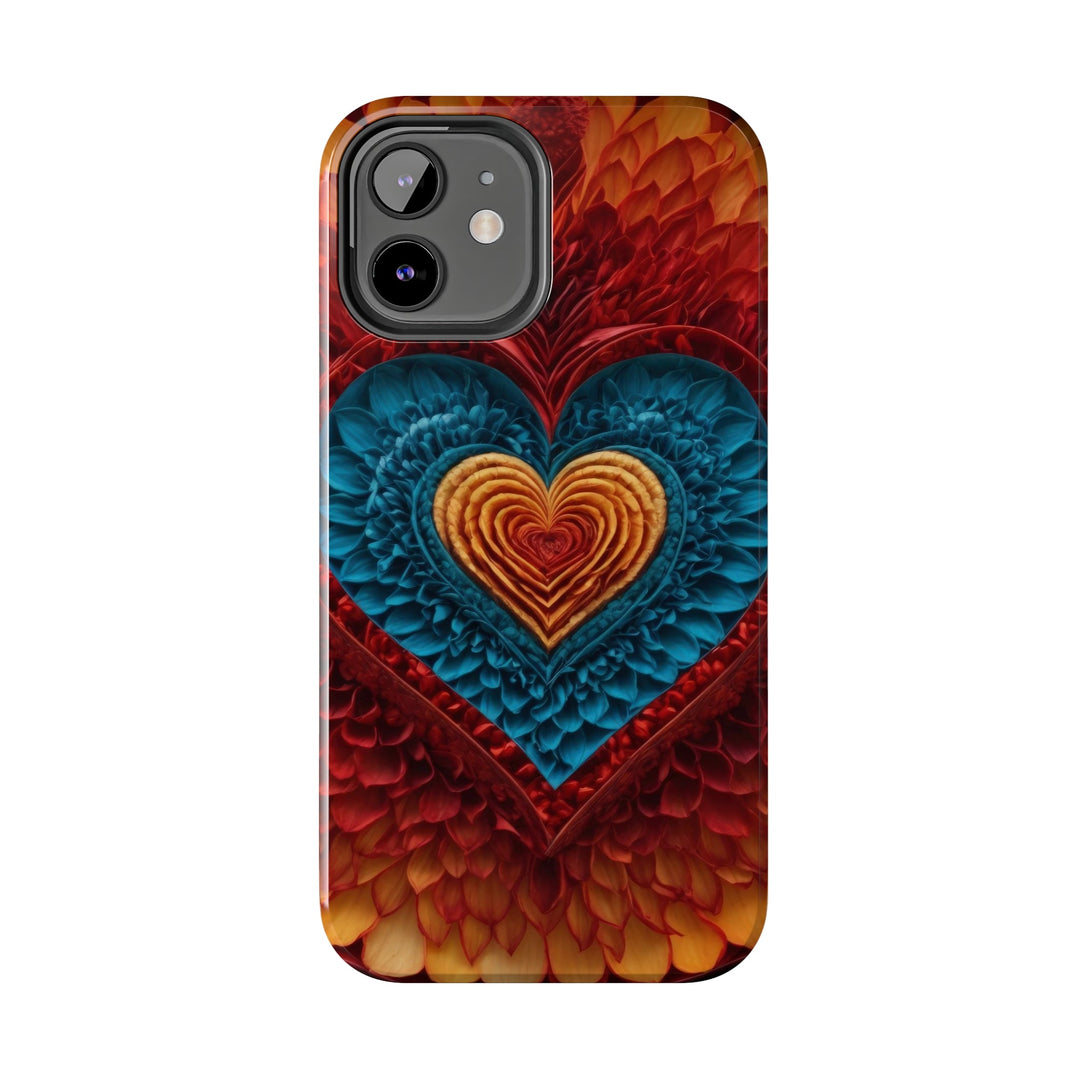 Vibrant Heart Layers - Tough Phone Case - Phone Case - g(0D·IO) - iPhone 13 Mini - -