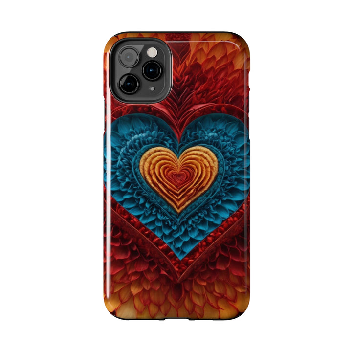 Vibrant Heart Layers - Tough Phone Case - Phone Case - g(0D·IO) - iPhone 13 Mini - -