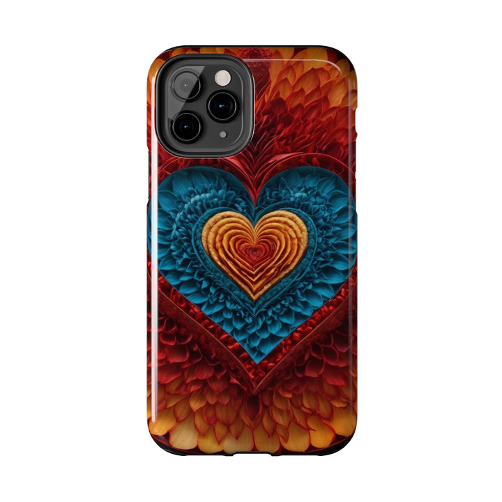 Vibrant Heart Layers - Tough Phone Case - Phone Case - g(0D·IO) - iPhone 13 Mini - -